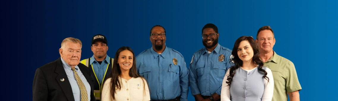 Professional Security Team | American Security Force Guards & Staff Diverse team of American Security Force guards and professionals standing together representing security services
