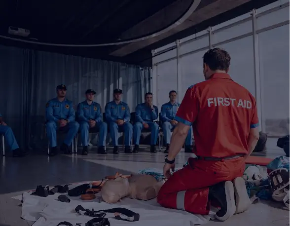 Security Guard First Aid and CPR Training by American Security Force First aid instructor training security guards in CPR and emergency response techniques – American Security Force